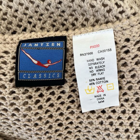 Jantzen Crochet Sweater Vest Womens M 3D Knit Floral Boho Hippie Cottagecore Vtg - Picture 11 of 15